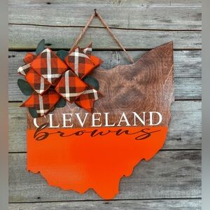 Handmade Cleveland Browns Door Hanger